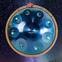 Amazon | 22インチ スチール ハンドパン ドラム、Dマイナー 9/10/12